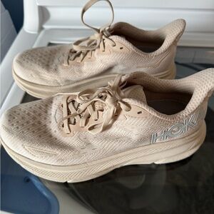 Hoka Women's Beige Athletic Shoes
